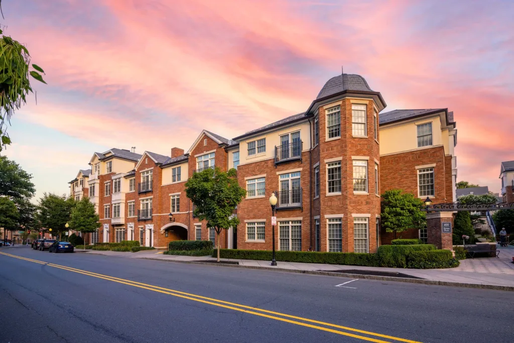 exterior image of Esther Plaza residential building from streetside