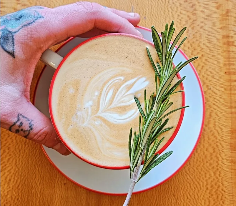 rosemary brown sugar latte rojos roastery nj