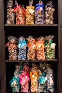 A selection of pre wrapped gift bags of Lindt Chocolate